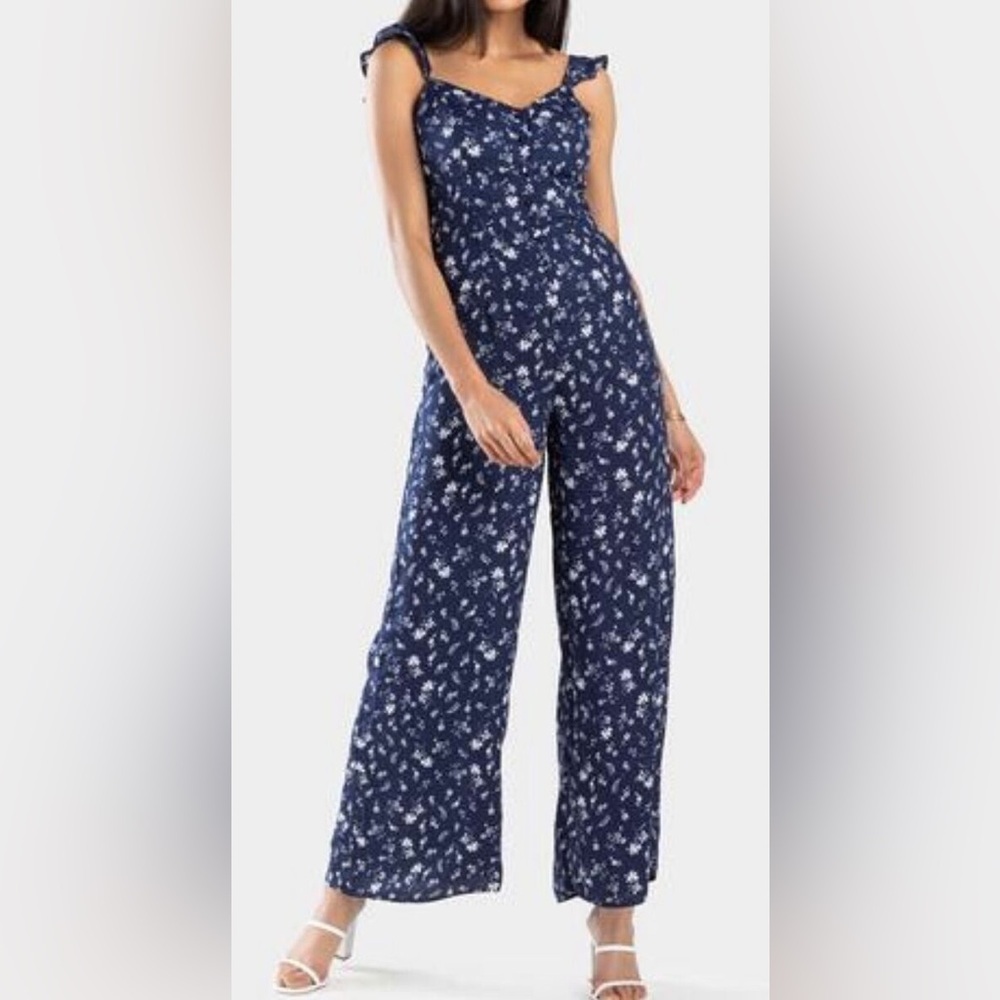 Everly Floral Navy Women's Jumpsuit